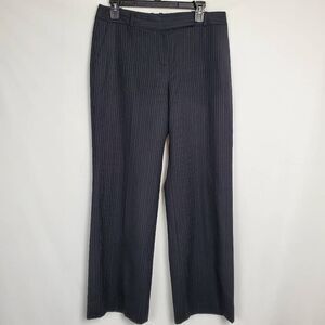 Ann Taylor LOFT 8p Ann Black Blue Pinstripe Dress Pant